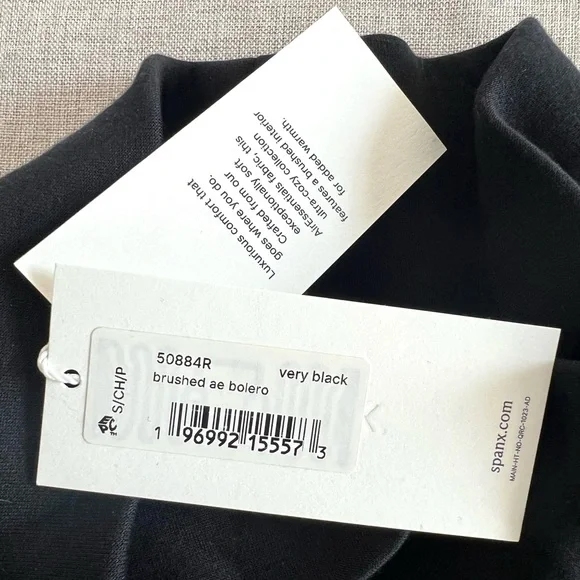 SPANX Brushed AE Bolero - Very Black - Women’s Small NWT - Picture 10 of 10